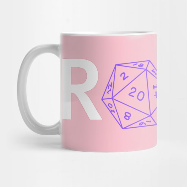 Roll. RPG Shirt White and Purple by Pixel-Meanagerie